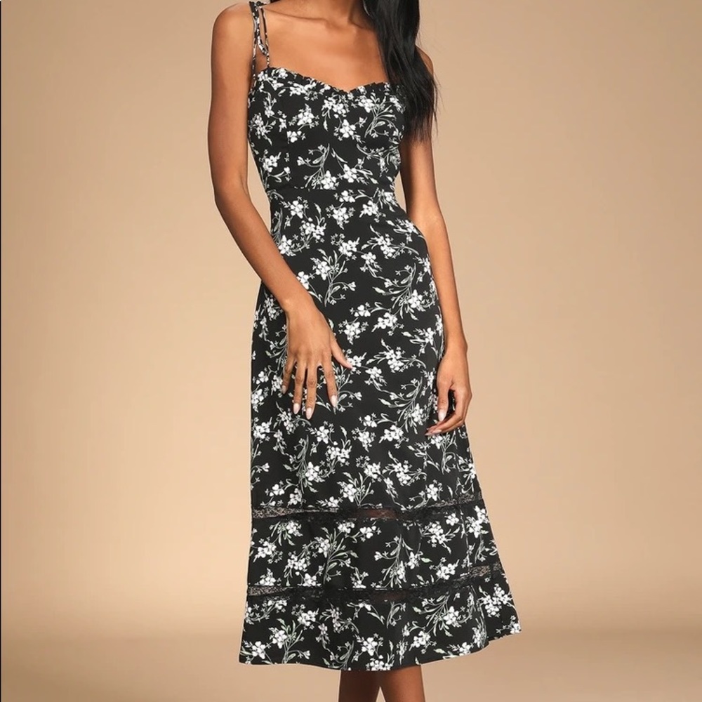 Lulus Midi Floral Dress